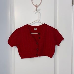 ARITZIA KNITTED CROPPED TEE